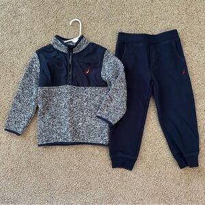 4T Nautica Kids' Navy Sweater & Jogger Set